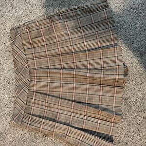 Lulu's Plaid Pleated Skirt - Tan and Pink